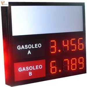 Impermeable gasolinera LED aceite precio etiqueta Pylon Canopy venta digital LED combustible precio señal tablero de visualización panel - Product Image 1