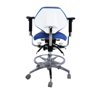 Tabouret Ergonomique en Cuir Microfibre pour Assistant Médical et Dentiste, Siège Selle Pivotant pour Dentiste