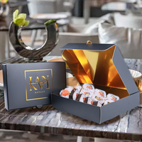 Nouveauté boîte à sushi en carton blanc écologique personnalisée avec avantage UV boîte à pizza de restauration rapide estampage feuille de restauration