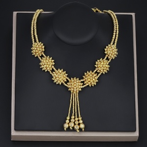JXX Custom OEM/ODM Service 24K Gold Plated Bead Bride Wedding 4pcs Jewelry <b>Set</b> for Women <b>Men</b> - Product Image 3