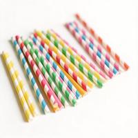 Pailles en papier biodégradables personnalisées de qualité alimentaire pour anniversaire, outil de boisson imprimé sur mesure, pailles en papier pour fête