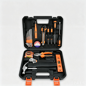General Repair Tool <b>Set</b> With Screwdrivers <b>Pliers</b> Hammer Tape Measure Level Hex Wrenches Adjustable Wrench Hard Case - Product Image 5