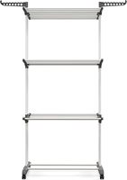 Estante plegable para secar ropa, soporte para colgar ropa, soporte móvil para secadora de ropa, para uso en interiores y exteriores, embalaje de pedidos por correo