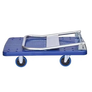 350kgs Load Capacity Black Platform Structure Hand <strong>Carts</strong> Foldable Platform <strong>Flat</strong> Plastic Hand Trolley <strong>Cart</strong> Hand Truck - Product Image 1