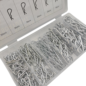 180PCS Steel R Clip <strong>Pin</strong>/retaining <strong>Spring</strong> Clips Lock Safety Split <strong>Spring</strong> B/R Cotter <strong>Pins</strong> R Clip <strong>Pin</strong> - Product Image 4