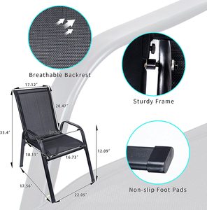 Bistro Set Outdoor Metal Furniture of 3 <strong>Garden</strong> Black Patio <strong>Table</strong> <strong>and</strong> <strong>Chair</strong> Mosaic 3 Piece <strong>Clearance</strong> French - Product Image 4