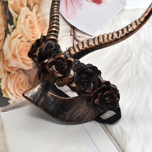 Máscara de fiesta de <span class=keywords><strong>maquillaje</strong></span> de nuevo estilo para Halloween, Dia De Los Muertos, Carnaval, cosplay de cuernos de <span class=keywords><strong>Diablo</strong></span> - Product Image 4