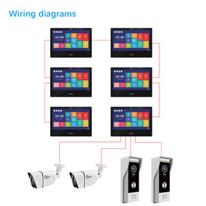 AnjieloSmart bel pintu Video ponsel, layar sentuh warna penglihatan malam 4 kabel 1080P 10 inci untuk Villa - Product Image 6