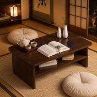Table basse moderne et durable pour baies vitrées, table à thé minimaliste sur pied pour chambre à coucher