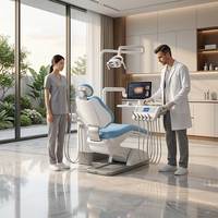 Unité dentaire intelligente avec écran tactile 10 pouces, plateau d'assistant intégré et crachoir rotatif pour la dentisterie spécialisée