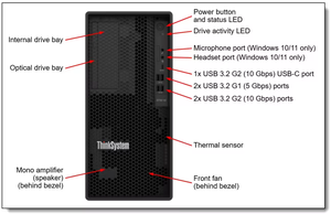 แชสซีแบบทาวเวอร์สำหรับ <span class=keywords><strong>Lenovo</strong></span> Thinksystem <span class=keywords><strong>ST50</strong></span> V2 - Product Image 5