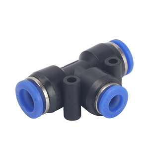 Conector Rápido en T Reductor Neumático 6-4 8-6 10-8 12-10 8-4 Azul de Empuje Rápido para Sistemas de Líneas de Aire - Product Image 1