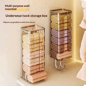 MIXWARES Kotak Penyimpanan Dinding untuk Rumah, Tempat Penyimpanan Kaos Kaki Tanpa Bor, Tempat Penyimpanan Pakaian Dalam untuk Kamar Tidur, Pintu Masuk, dan Rumah - Product Image 5