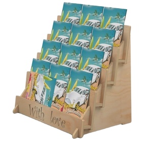 Présentoirs à étages pour magasins de détail, présentoirs en bois pour cartes de vœux, présentoirs de comptoir personnalisés en bois - Product Image 1