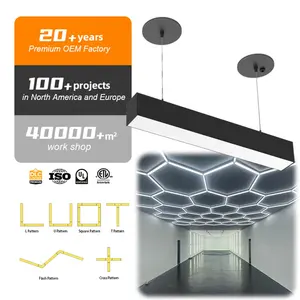 Brandon Suspended Cct Dimmable Linear Light Aluminum Profile Led Pendant Lighting Hanging Linear Light For Gym