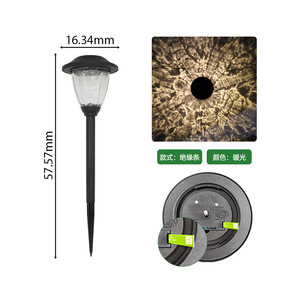 Lampe solaire d'extérieur imperméable pour jardin, éclairage décoratif en verre pour allée, cour et jardin, allumage automatique - Product Image 5