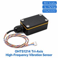 OHTS1214 Sensor Getaran Frekuensi Tinggi Tiga Sumbu Resolusi 0,1 mg Resolusi Frekuensi 1 Hz Kebisingan Rendah