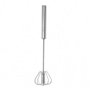Fouet à œufs manuel semi-automatique rotatif en acier inoxydable de 12 pouces pour la cuisine, idéal pour un usage domestique - Product Image 6