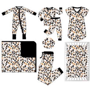 Pigiami Personalizzati Leopardati Mamma e Figlia in Bambù, Pantaloni Jogger per Bambini, <span class=keywords><strong>Camicia</strong></span> <span class=keywords><strong>da</strong></span> <span class=keywords><strong>Notte</strong></span>, Abbigliamento Casual, Pigiami Leopardati in Bambù per Donne - Product Image 1