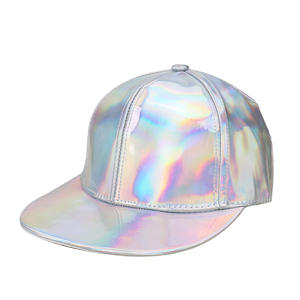 Gorra de Béisbol de Cuero Reflectante Cortada con Láser, Degradado Multicolor, Unisex, para las Cuatro Estaciones, Protección Solar, Resistente al Viento, Gorro de Satén - Product Image 4