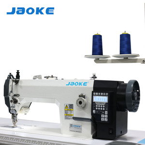 JAOKE New Computerized Flat-Bed Single Needle Iron Industrial Sewing Machine Top & Bottom Feed Direct Drive Thick Leather Fabric - Product Image 4