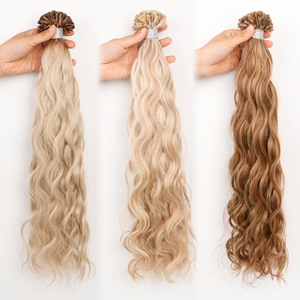 Extensiones de Cabello Humano Europeo de Alta Calidad, Pro-Bonded, Suministradas por Fábrica, Punta en <span class=keywords><strong>U</strong></span>, Cabello Grueso en las Puntas, Grado 12A, Cabello Remy, Estilo Liso - Product Image 2