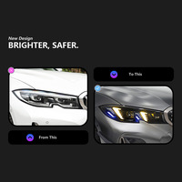 Kit de rétrofit pour phares laser G20 avec feux de jour LED bicolores Snake Eye et clignotants laser pour BMW Série 3 G20 G28 2019-2025
