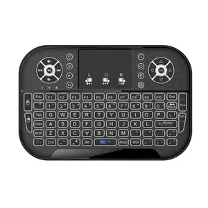 A8 Rechargeable Ergonomic 2.4G Air Mouse Touchpad Backlit Wireless Keyboard with USB Receiver for Smart TV Box Accessories