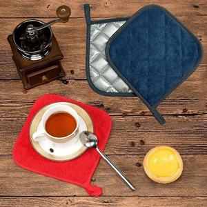 Custom Logo Wholesale of Pure Cotton Silver-coated High-temperature Thickened Solid Color Kitchen Insulation <b>Pad</b> - Product Image 1