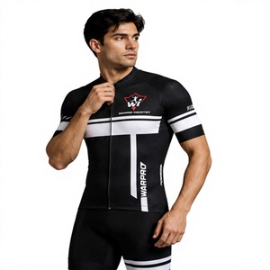 Ensemble de vêtements de cyclisme pour hommes professionnels, maillot à manches courtes à séchage rapide avec short de vélo rembourré pour la conduite sur route - Product Image 1