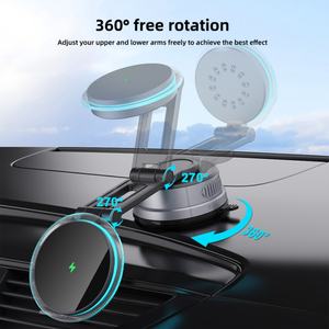Cargador Inalámbrico Ajustable de 15W con Carga Rápida, Puerto Tipo-C, Soporte Universal para Teléfono de Coche con Luz y Sujeción Automática - Product Image 4