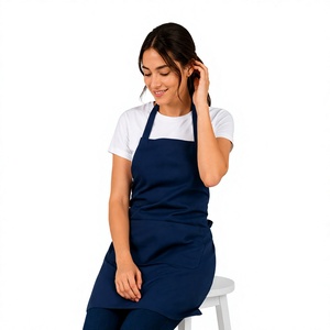 Grembiule Blu in Poliestere Senza Maniche con Tasca per Cucina, Pulizie, Hotel, Caffè e Ristoranti - Product Image 2