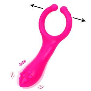Vibrerende rubberen penisring, seksspeeltjes voor mannen, langdurige werking, grote cockring, unieke penis- en tepelring - Product Image 1
