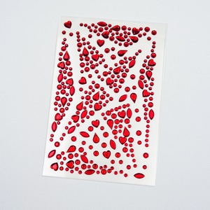 Pegatinas Faciales de Halloween, Maquillaje de Heridas Sangrientas, Diamantes de Imitación Rojos 3D, Gemas de <span class=keywords><strong>Diamante</strong></span> Roto, Cristales Irregulares, Calcomanías Corporales Artísticas - Product Image 5