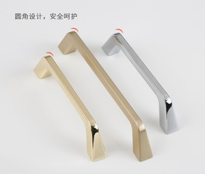 Zinc Alloy Cabinet Wardrobe Door Handle Modern Minimalist Design Solid Construction Easy Installation Kitchen Bedroom Warehouse - Product Image 2