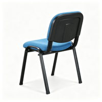 Chaise de bureau empilable à structure en acier stable, en tissu doux, simple, pour la formation, la réception, les salles de réunion, les bureaux, les halls d'accueil et l'usage quotidien