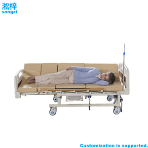 Lit <span class=keywords><strong>médical</strong></span> multifonctionnel Songzi à courbes intégrales avec trou pour toilettes, lit <span class=keywords><strong>médical</strong></span> manuel pour personnes âgées paralysées - Product Image 5