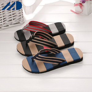 Vente directe d'usine, tongs rayées, tongs de plage assorties, tongs de loisirs d'été, tongs pour hommes, intérieur et extérieur, antidérapantes - Product Image 1