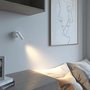Lámpara de Lectura LED para Cabecera de Hotel con Puerto de Carga USB, Lámpara de Lectura Giratoria Moderna para Mesita de Noche, Aplique de Pared para Habitación - Product Image 4