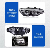 Faro LED Mejorado de Repuesto para BMW F30 F31 Serie 3 2012-2018, Ensamblaje DRL con Ojos de Ángel Dobles Negros