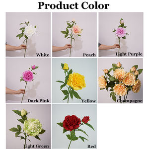 Bunga <span class=keywords><strong>Peony</strong></span> Buatan Berkualitas Tinggi 2 Kepala dari Lateks, Sentuhan Realistis, Warna Putih Pink, untuk Dekorasi Pernikahan, Rumah, dan Pesta - Product Image 5