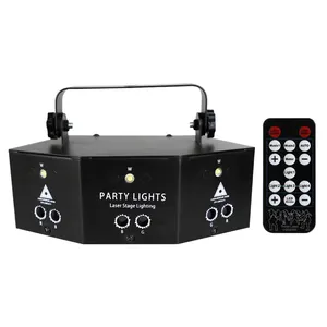 Sıcak satış satın RGB hareketli ışın lazer ışığı LED DMX RGB Dj ışın çubuğu 9 gözler gece kulübü sahne düğün kırmızı yeşil lazer ışığı