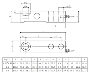 Bền 220kg 550kg 1.1t 1.76t 2.2t 4.4t cantilever chùm tải di động cho hậu cần hệ thống cân - Product Image 3