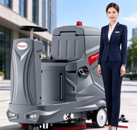 Autolaveuse autoportée V8 à batterie avec fonction de lavage, essorage et aspiration pour usines et centres commerciaux
