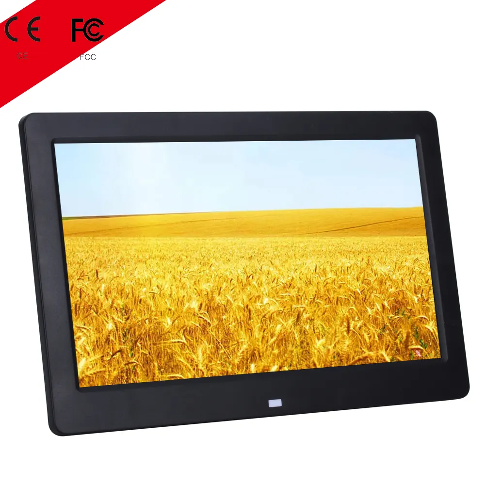 New IPS screen 10 inch digital photo frame floor shelf video lcd display signage auto loop file inside usb stick memory card