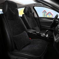 Nouveau design de haute qualité nouveauté universelle mode hiver longue laine en peluche fourrure Faux moelleux chaud housse de siège de voiture