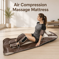 Matelas de massage corporel complet à compression d'air en cuir PU de qualité supérieure OEM ODM, tapis de massage électrique Shiatsu 5 zones pour la maison et le bureau