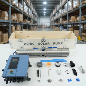 Pompe à eau solaire multifonction 4 pouces AC/DC sans balais, impeller en plastique, étanche, haute pression, traitement de l'eau potable, garantie 3 ans - Product Image 4
