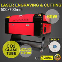 Vevor 80W 700*500mm CO2 corte láser desde el almacén de EE. UU. Europa compatible con la máquina de grabado de fuente de tubo de formato BMP