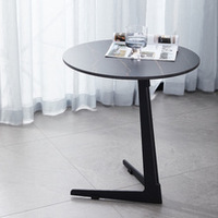 Nordischer Stil Modernes Industriedesign Beistelltisch Marmor Eck-Beistelltisch Metall Großhandel Schiefer-Marmor Eck-Kaffeetisch